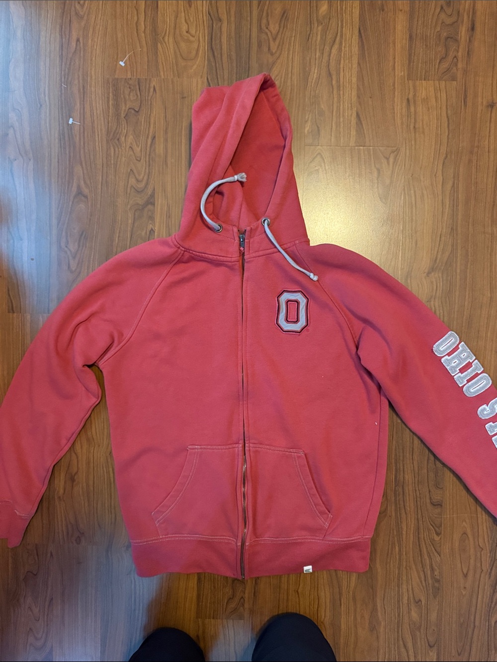Colosseum Red Ohio State Zip-Up Hoodie